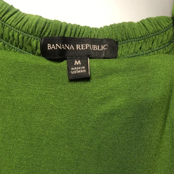 Women’s Banana Republic Ruffle Hem Green Maxi Dress Size M - Picture 7 of 7